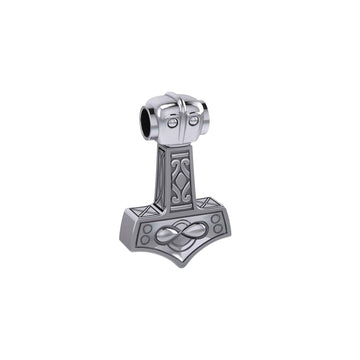Infinity Thor's Hammer Sterling Silver Slider Pendant TP913 - Jewelry
